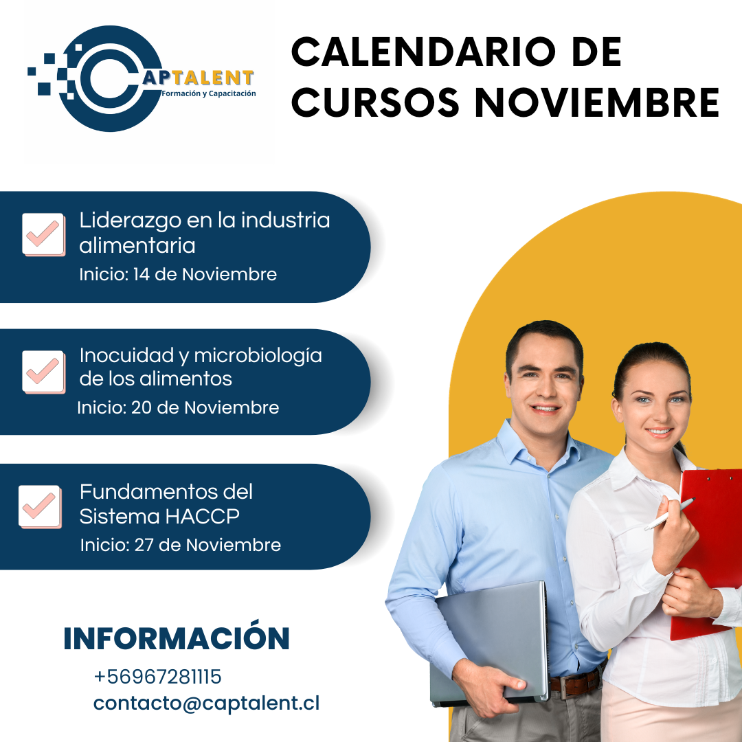 Revisa nuestro calendario para el mes de noviembre, contamos con cursos especializados para la mejora de tu desempeño